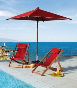 Квадратна вулична парасолька Маріо (2,5х2,5м) - для готелів, кафе, пляжів та басейнів