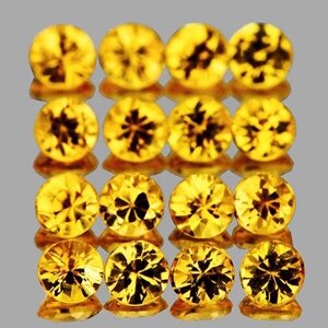 Жовтий сапфір природний цейлонський 2.5 мм