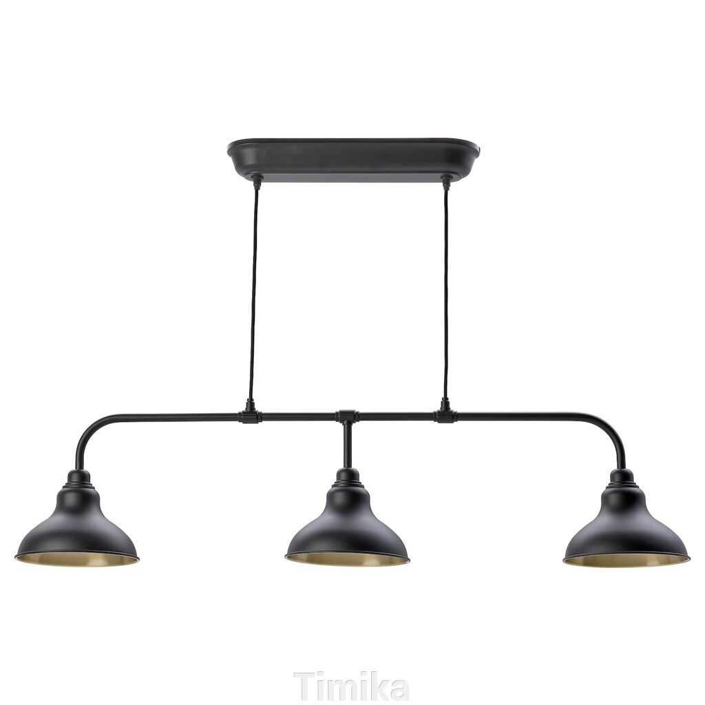 AGUNNARYD Підвісний світильник/3 лампи, чорний, 122 см від компанії Timika - фото 1
