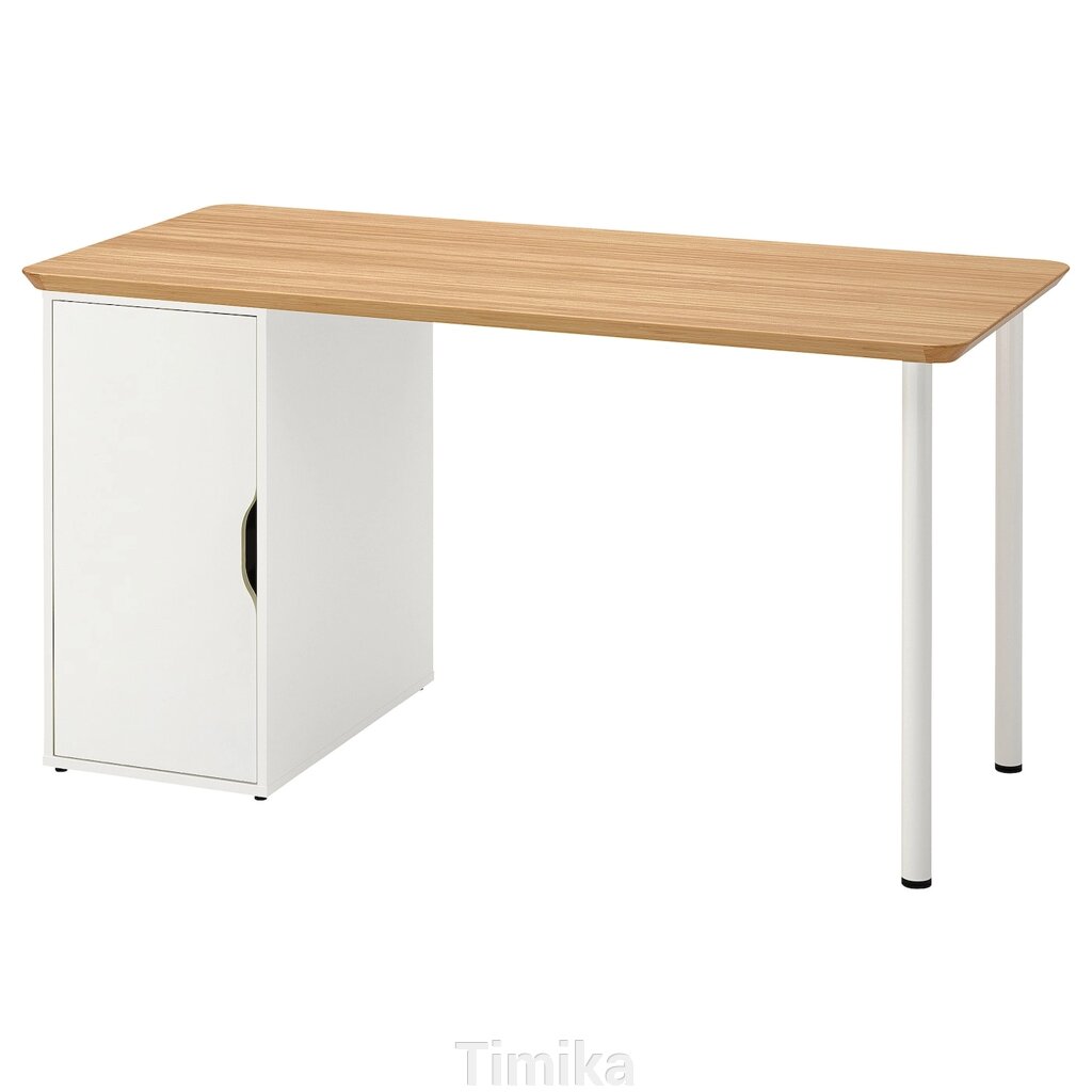 ANFALLARE / ALEX Письмовий стіл, бамбук/білий, 140x65 см від компанії Timika - фото 1