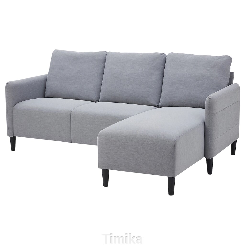 АНГЕРСБІ 3-місний диван, з шезлонгом/Кніса світло-сірий від компанії Timika - фото 1