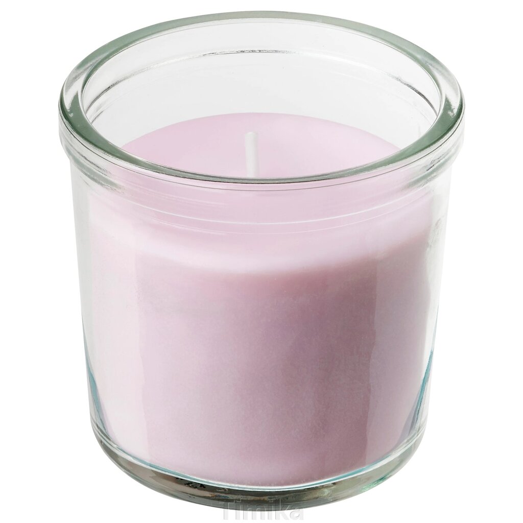 Ароматична свічка LUGNARE у склі, жасмин/рожевий, 20 год від компанії Timika - фото 1
