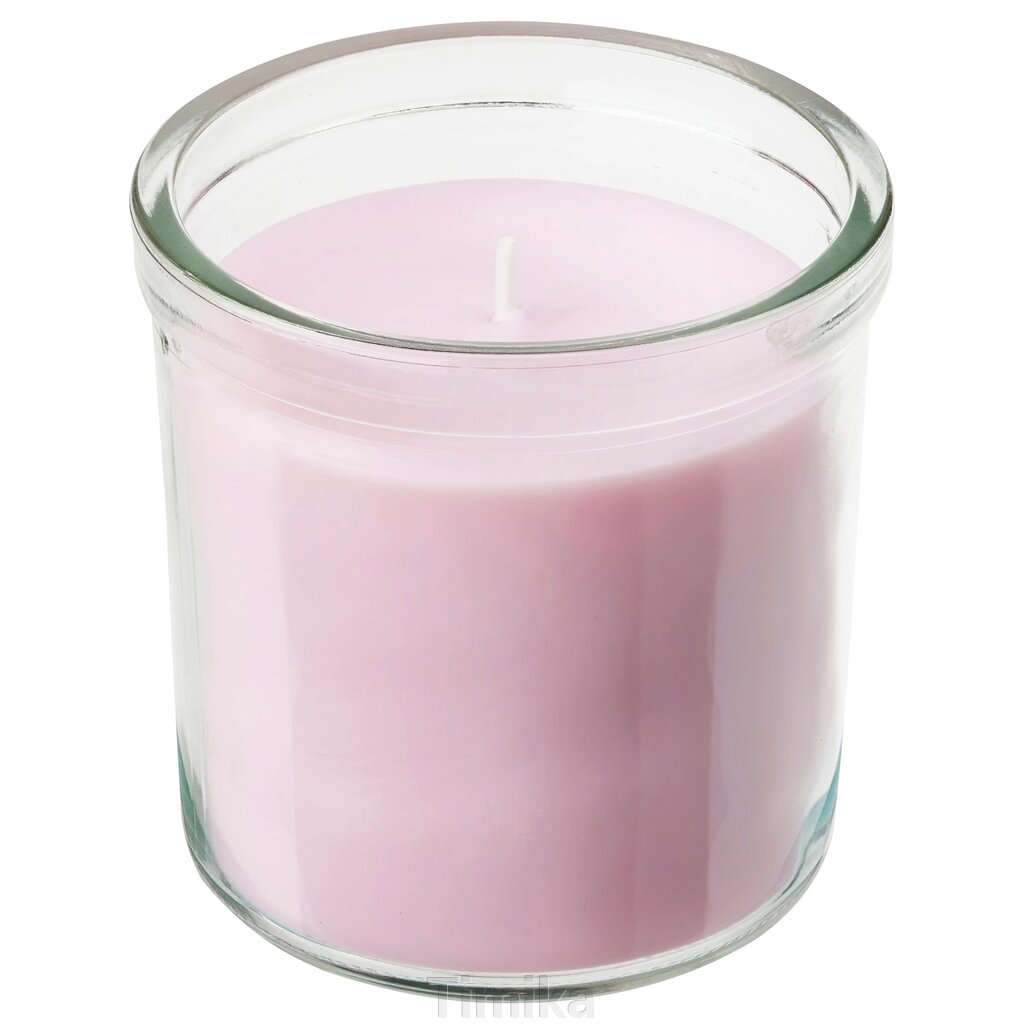 Ароматична свічка LUGNARE у склі, жасмин/рожевий, 40 год від компанії Timika - фото 1