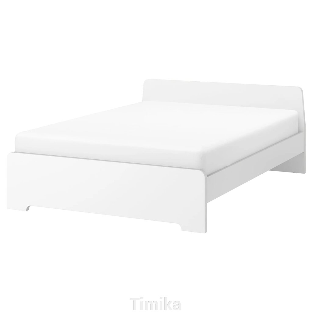 ASKVOLL Каркас ліжка, білий/Lindbåden, 160x200 см від компанії Timika - фото 1