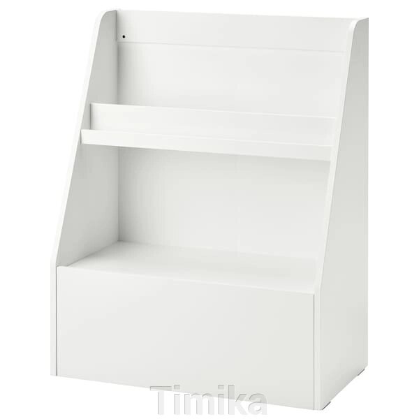 BERGIG Книжкова шафа з ящиком, білий від компанії Timika - фото 1