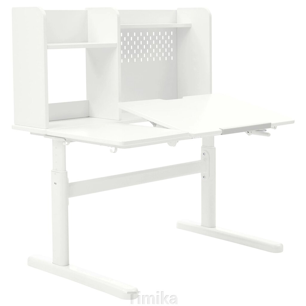 BERGLÄRKA Письмовий стіл, білий/відкидний, 100x70 см від компанії Timika - фото 1