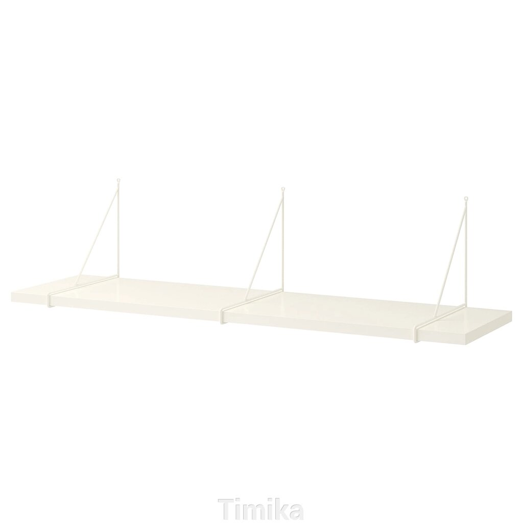 BERGSHULT / PERSHULT Настінна полиця, білий/білий, 120x30 см від компанії Timika - фото 1