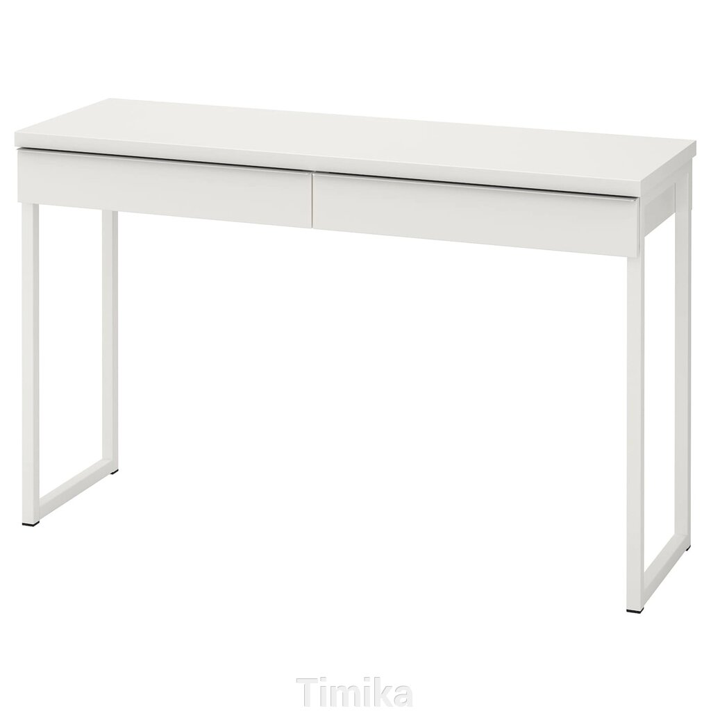 BESTÅ BURS Письмовий стіл, глянцевий білий, 120x40 см від компанії Timika - фото 1