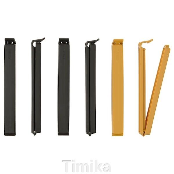 BEVARA Блискавка для закривання сумок, антрацит/темно-жовтий від компанії Timika - фото 1