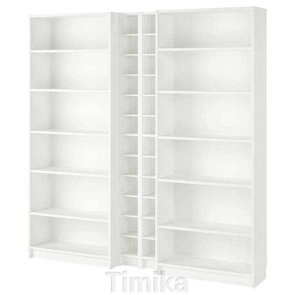 БІЛЛІ / ГНЕДБІ Книжкова шафа, білий, 200x28x202 см від компанії Timika - фото 1