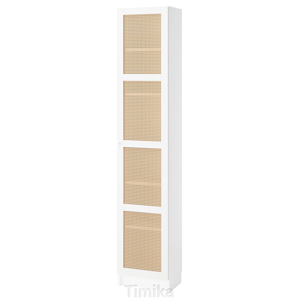 BILLY / HÖGADAL Книжкова шафа з дверцятами, біла, 40x30x202 см від компанії Timika - фото 1