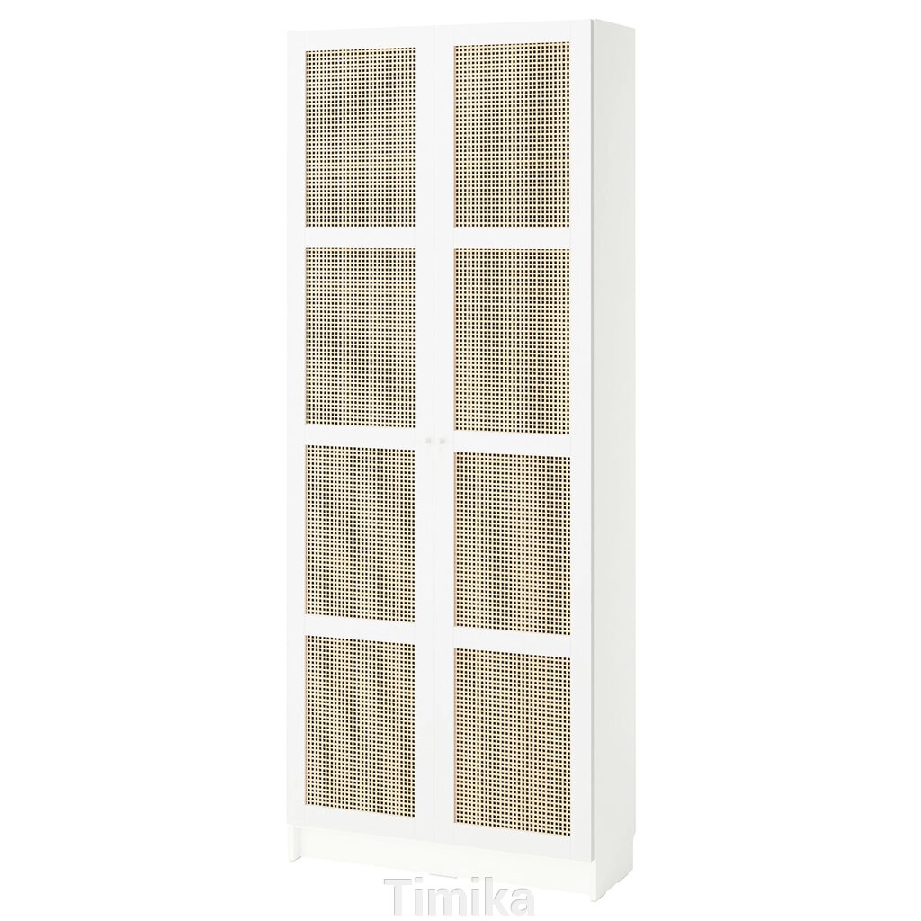 BILLY / HÖGADAL Книжкова шафа з дверцятами, білий, 80x30x202 см від компанії Timika - фото 1