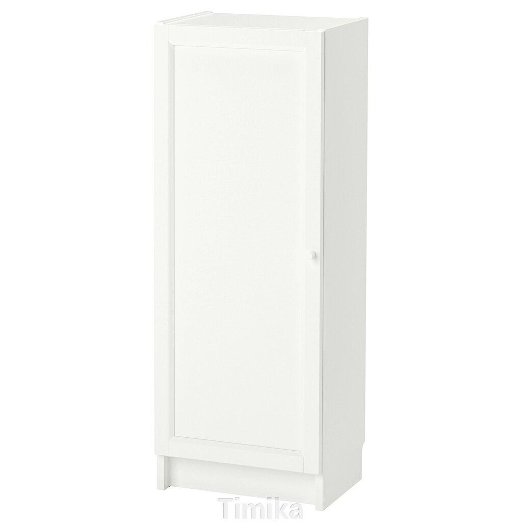 BILLY / OXBERG Книжкова шафа з дверцятами, білий, 40x30x106 см від компанії Timika - фото 1