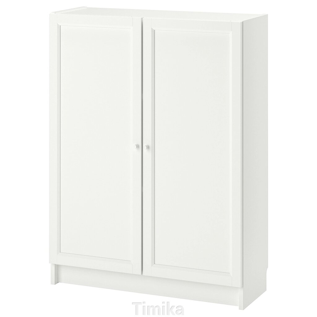 BILLY / OXBERG Книжкова шафа з дверцятами, білий, 80x30x106 см від компанії Timika - фото 1
