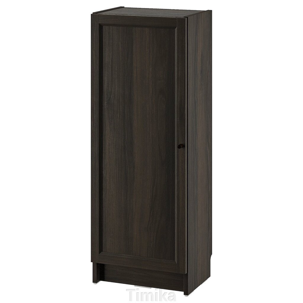 BILLY / OXBERG Книжкова шафа з дверцятами темно-коричнева імітація. дуб, 40х30х106 см від компанії Timika - фото 1