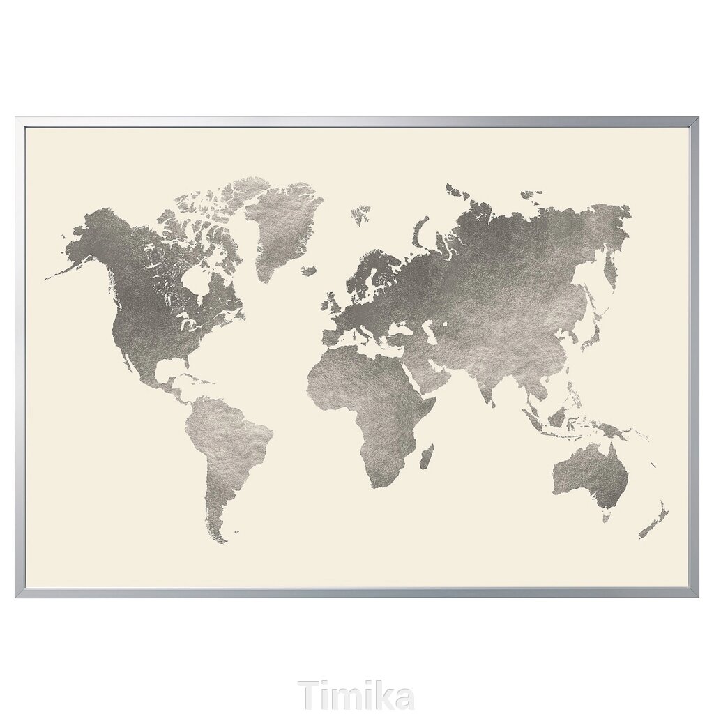 BJÖRKSTA Картина з рамою, світ/срібло, 200х140 см від компанії Timika - фото 1
