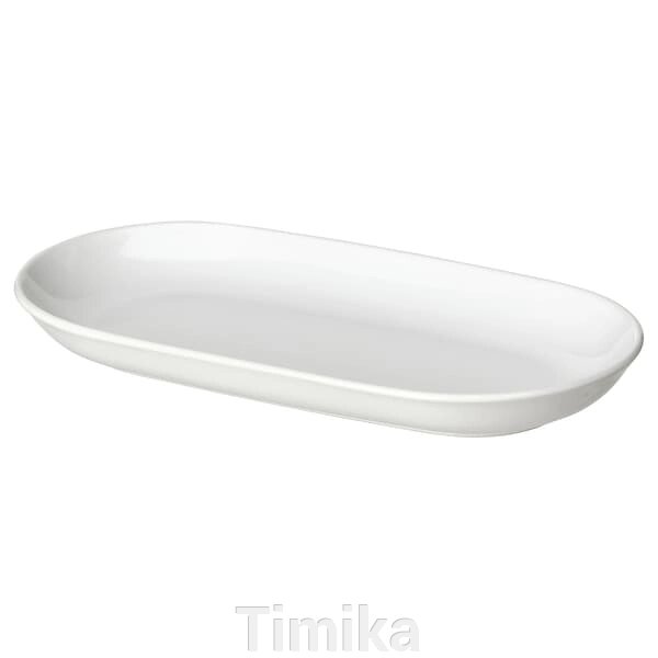 Блюдо GODMIDDAG, біле, 36x22 см від компанії Timika - фото 1
