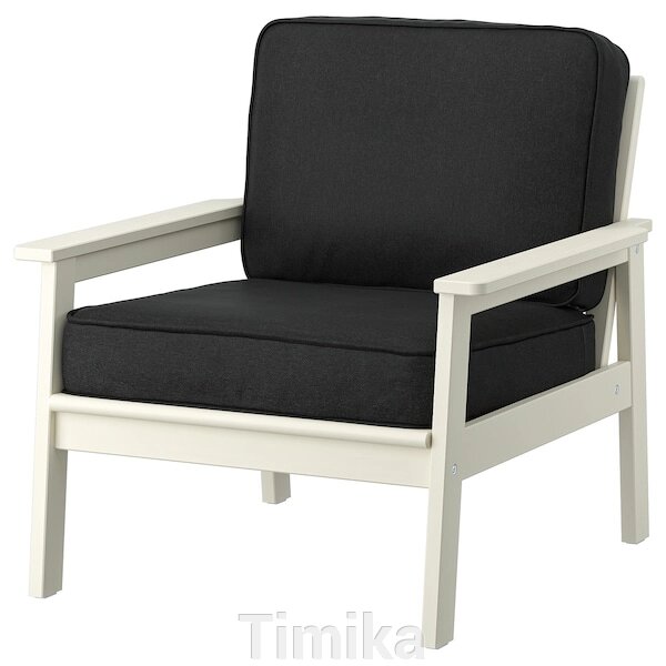 BONDHOLMEN Садове крісло, білий/бежевий/Järpön/Duvholmen антрацит від компанії Timika - фото 1