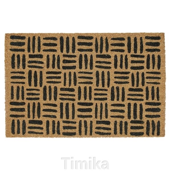 CYKELGRIND Придверний килимок, натуральний/чорний, 40x60 см від компанії Timika - фото 1