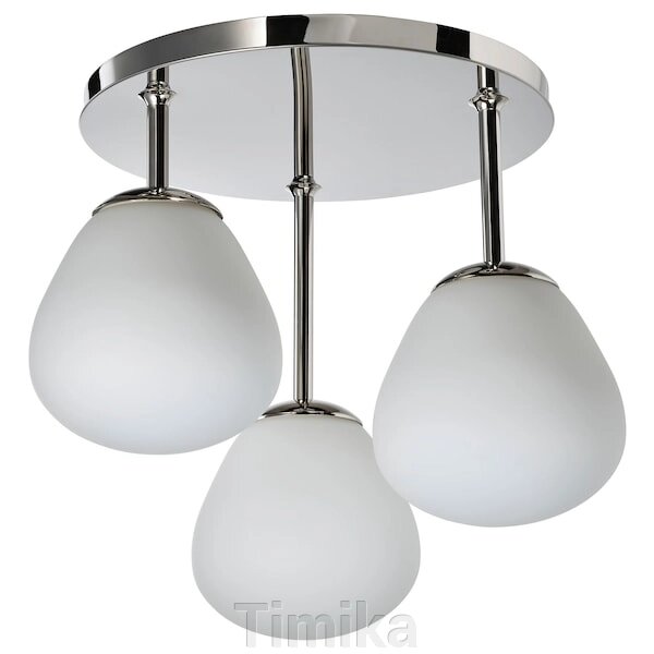 DEJSA Стельовий світильник 3 лампи, хром/опал біле скло від компанії Timika - фото 1