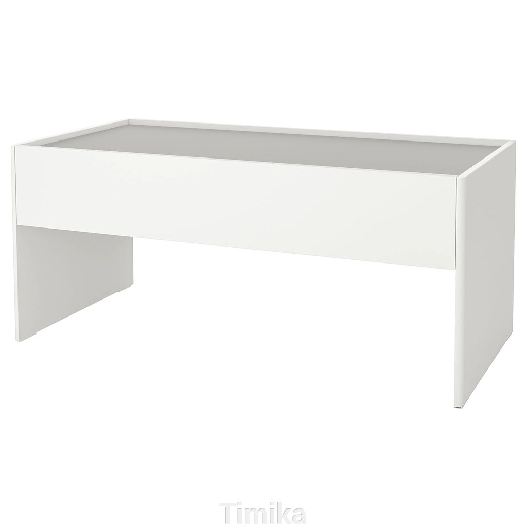 DUNDRA Стіл з ящиком, білий/сірий від компанії Timika - фото 1