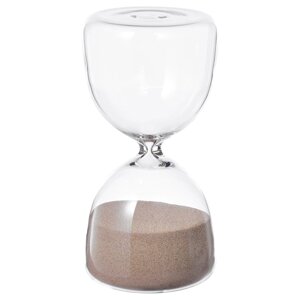 EFTERTÄNKA Декоративний пісочний годинник, прозоре скло/пісок, 15 см