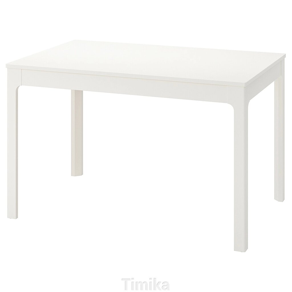 ЕКЕДАЛЕН Розкладний стіл, білий, 120/180х80 см від компанії Timika - фото 1