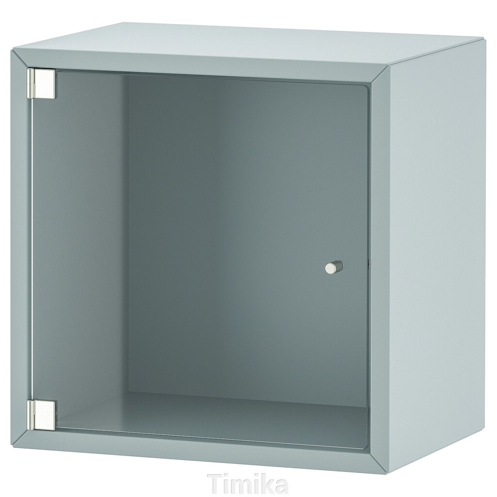 ЕКЕТ Навісна шафа зі скляними дверцятами, світло-сіро-блакитна, 35х25х35 см від компанії Timika - фото 1