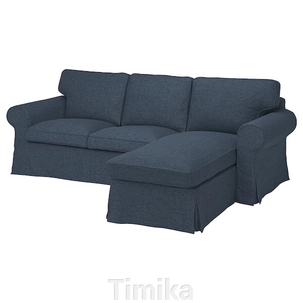ЕКТОРП 3-місний диван з шезлонгом, Кіланда темно-синій від компанії Timika - фото 1