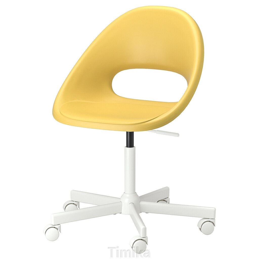 ELDBERGET / MALSKÄR Крісло, що обертається, жовтий/білий від компанії Timika - фото 1