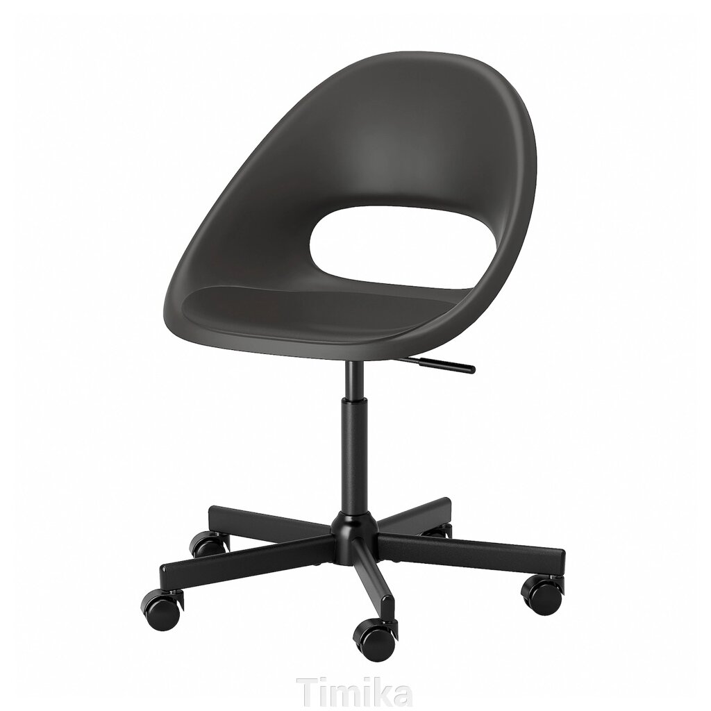 ELDBERGET / MALSKÄR Обертовий стілець, темно-сірий/чорний від компанії Timika - фото 1