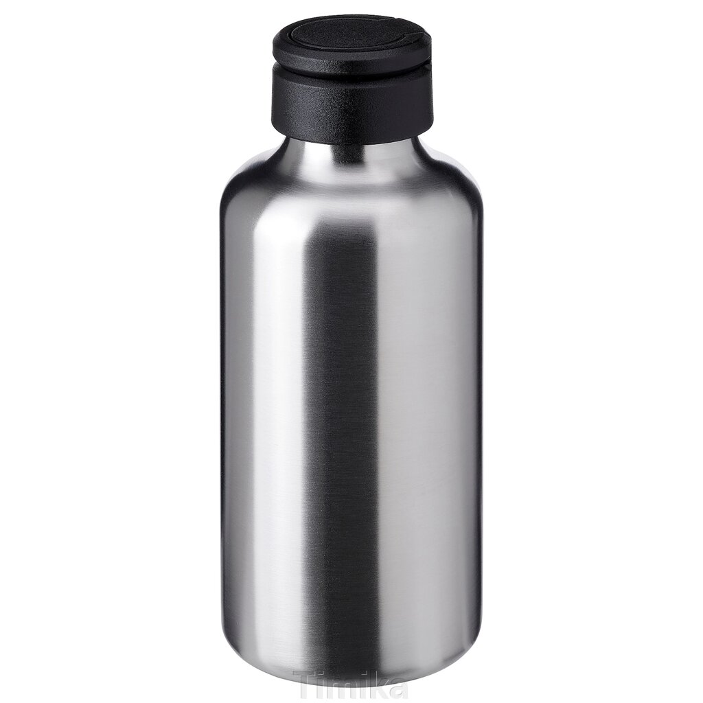 ENKELSPÅRIG Пляшка для води, нержавіюча сталь/чорна, 0,7 л від компанії Timika - фото 1