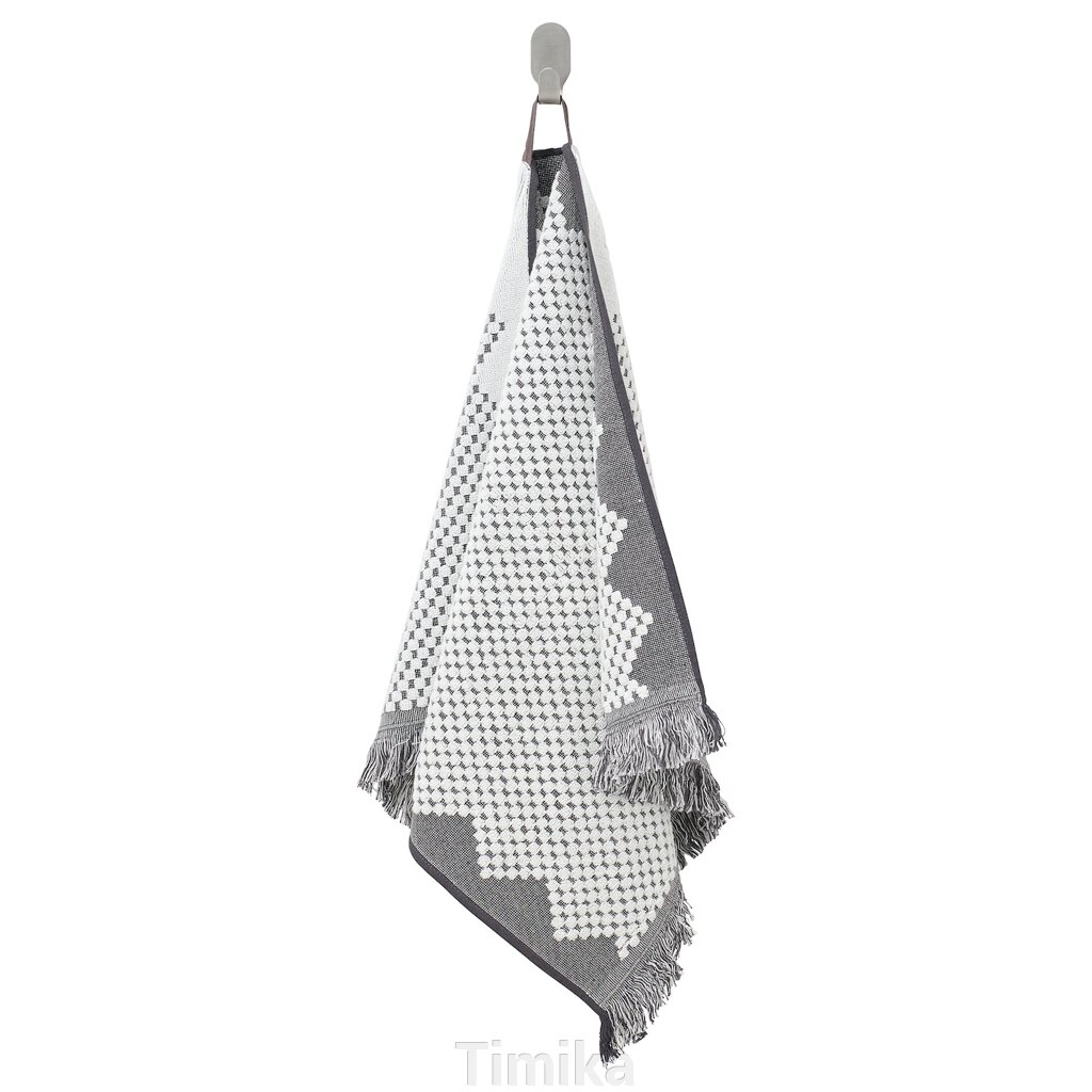 FJÄLLSTARR Рушник для рук, білий/сірий, 50x100 см від компанії Timika - фото 1