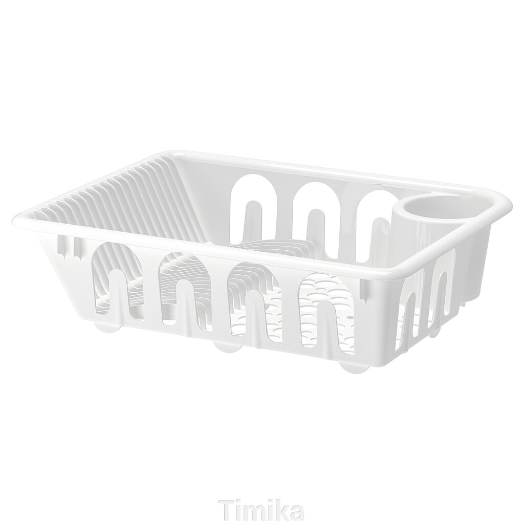 ФЛУНДРА Сушарка для посуду, біла від компанії Timika - фото 1