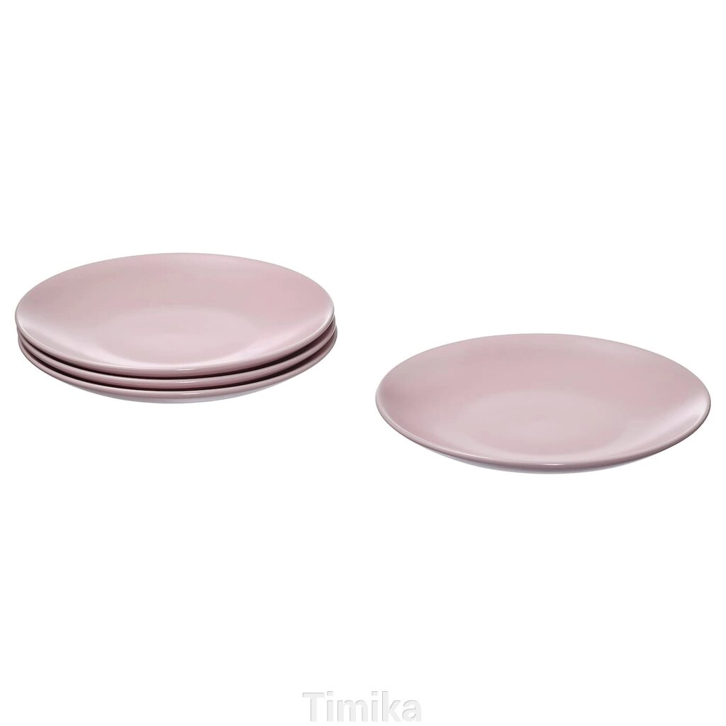 FÄRGKLAR Тарілка, матовий світло-рожевий, 20 см від компанії Timika - фото 1
