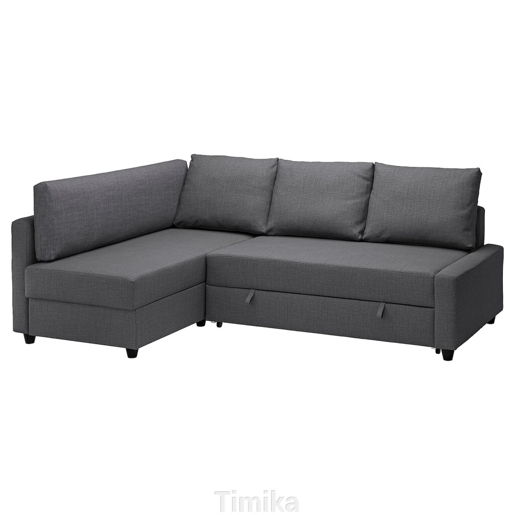 FRIHETEN / KLAGSHAMN Кутовий диван зі спальною функцією Skiftebo темно-сірий від компанії Timika - фото 1
