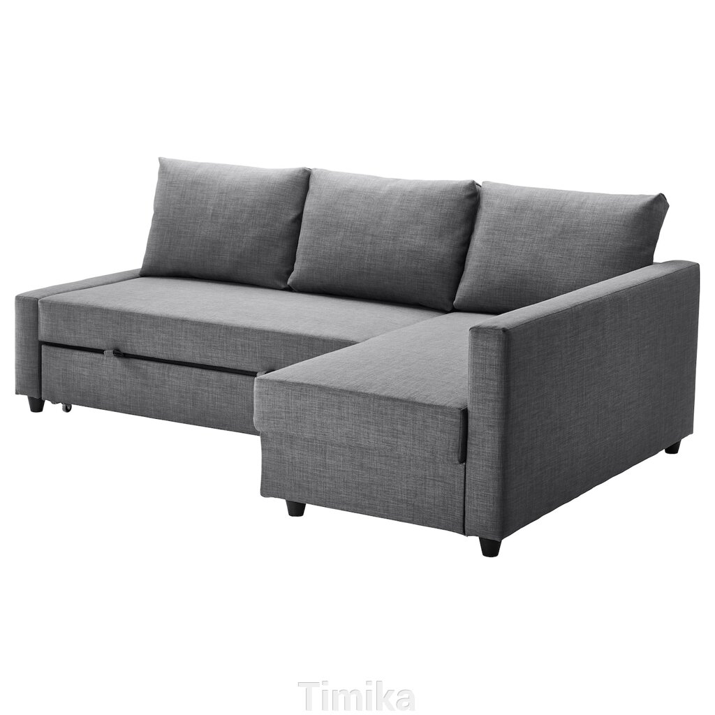 ФРИХЕТЕН Кутовий диван зі спальною функцією Скіфтебо темно-сірий від компанії Timika - фото 1