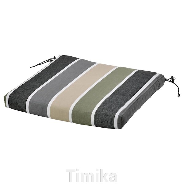 FRÖSÖN Чохол на подушку стільця вуличний/різнокольоровий смугастий візерунок 44x44 см від компанії Timika - фото 1