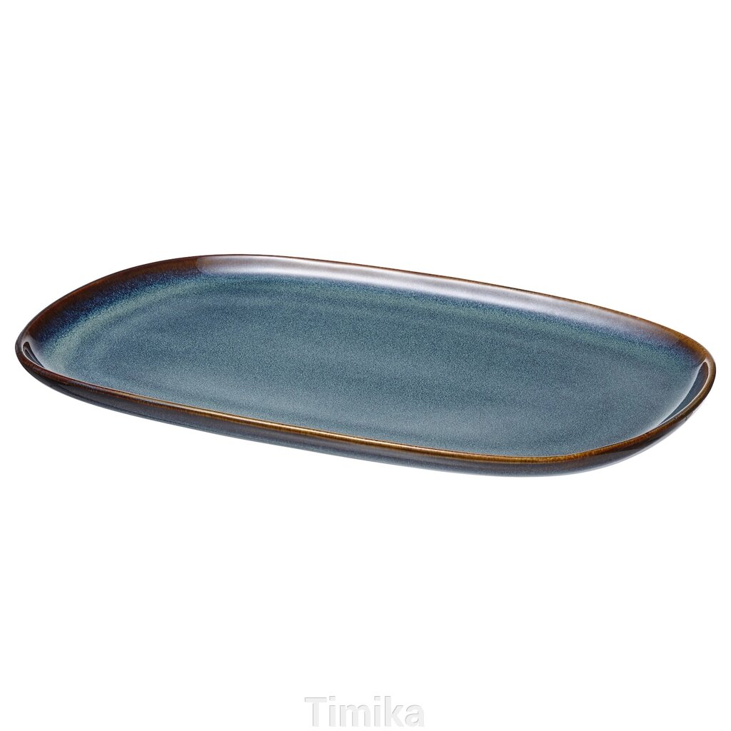GLADELIG Тарілка, блакитна, 31х19 см від компанії Timika - фото 1