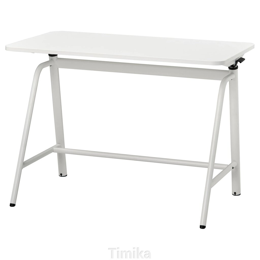GLADHÖJDEN Письмовий стіл, білий, 100x60 см від компанії Timika - фото 1