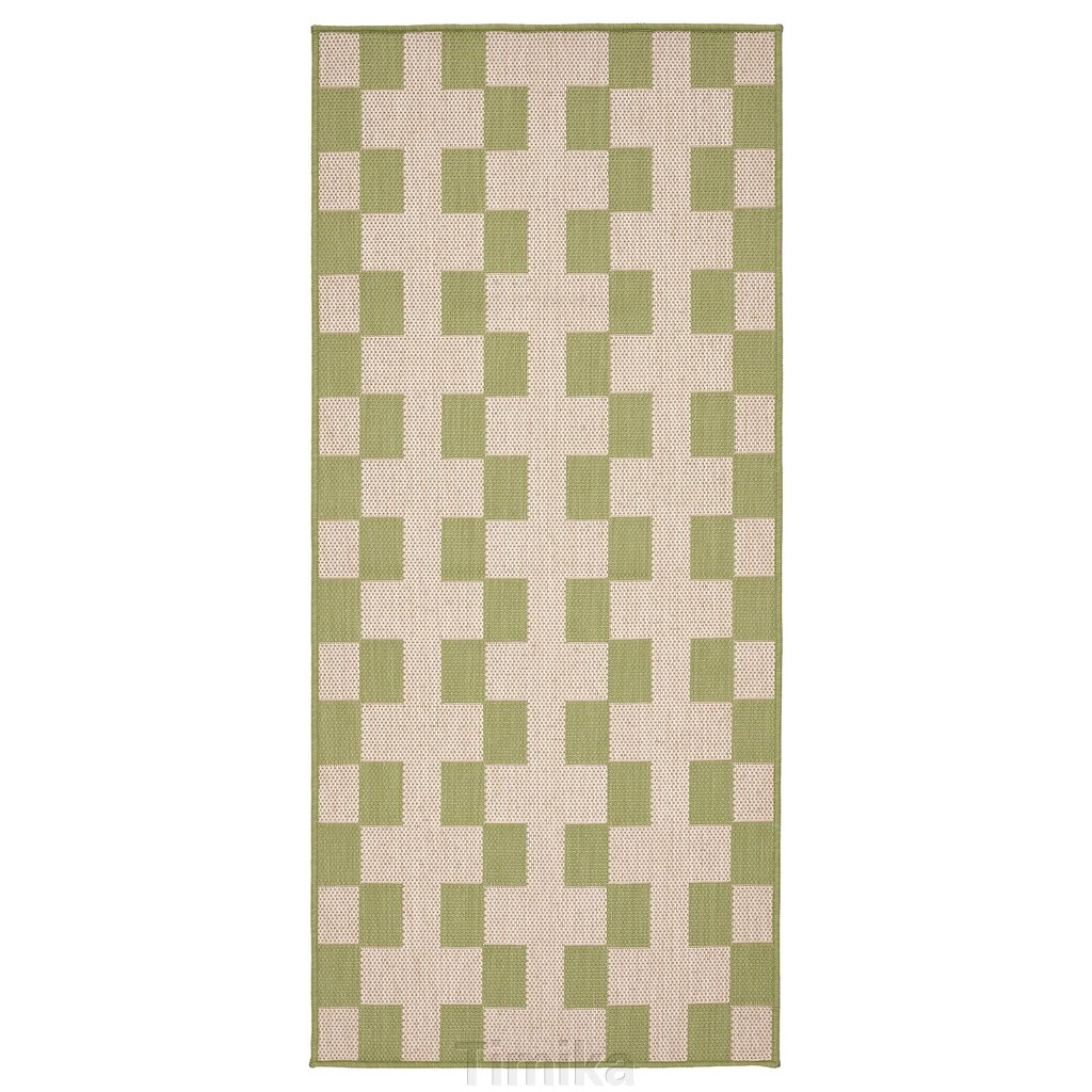 GÅNGSTIG Кухонний килимок, зелений/кремовий, 70x160 см від компанії Timika - фото 1