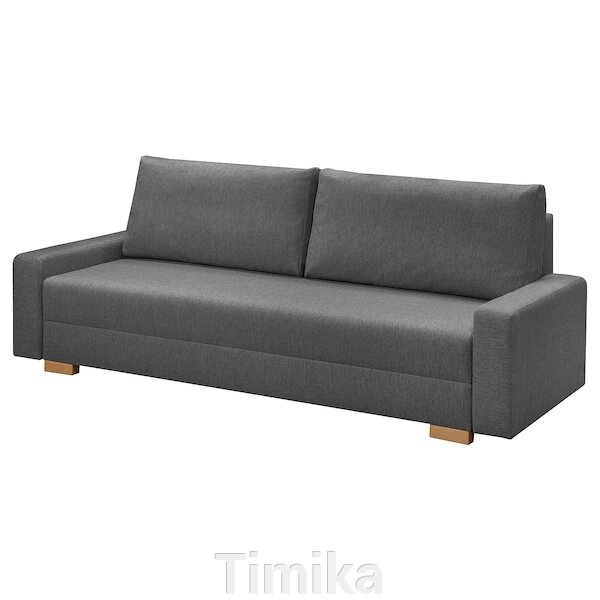 GRÄLVIKEN 3-місний диван-ліжко, темно-сірий від компанії Timika - фото 1