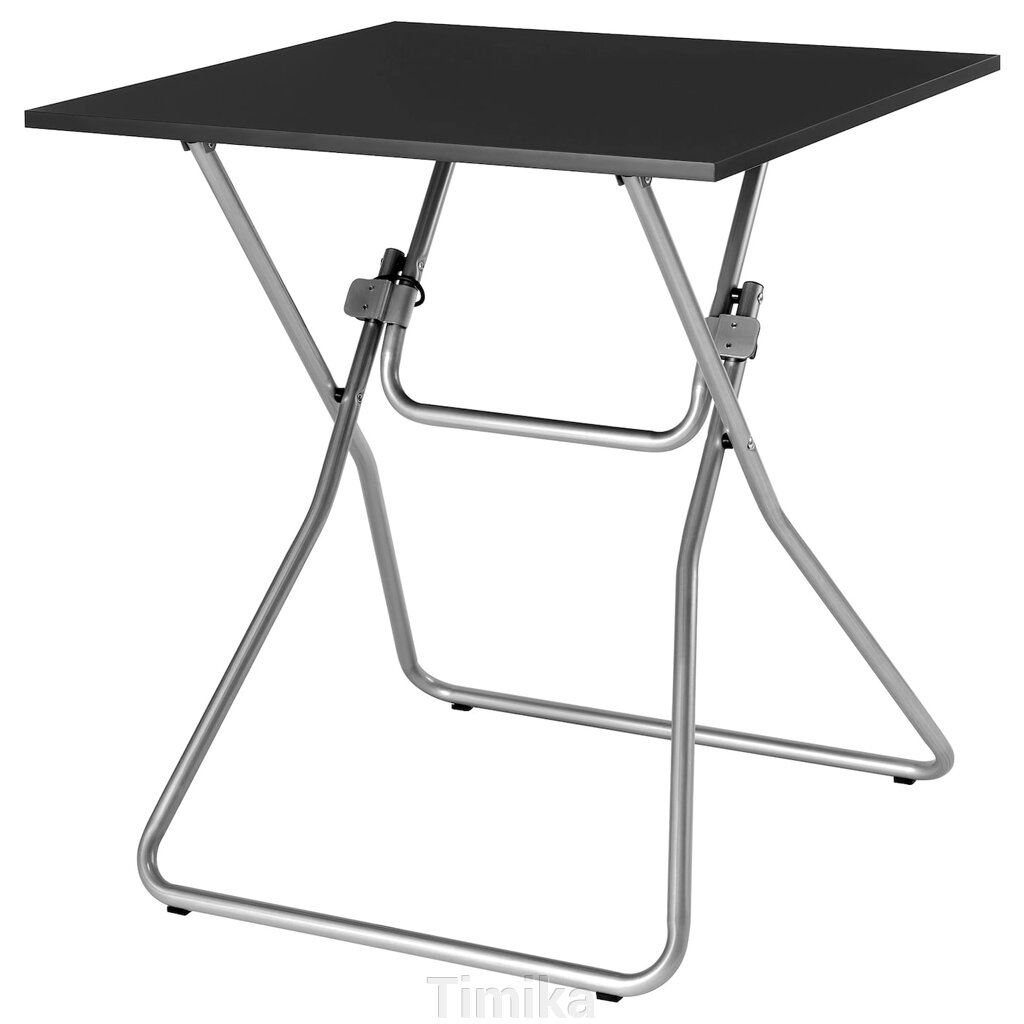 GUNDE Розкладний стіл, чорний, 67х67 см від компанії Timika - фото 1