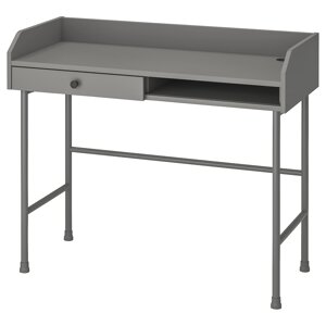 HAUGA Письмовий стіл, сірий, 100х45 см