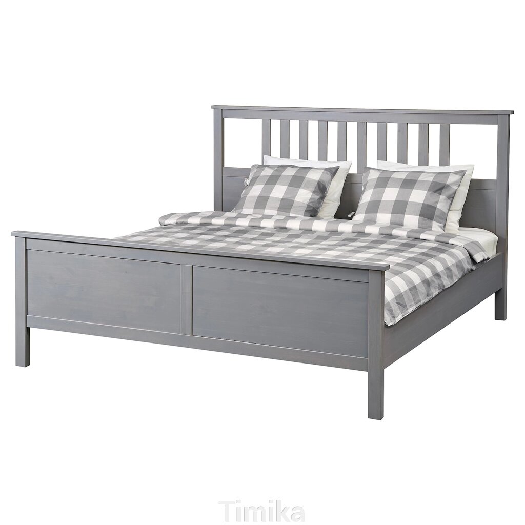 ХЕМНЕС Каркас ліжка, сірий/Leirsund, 140x200 см від компанії Timika - фото 1