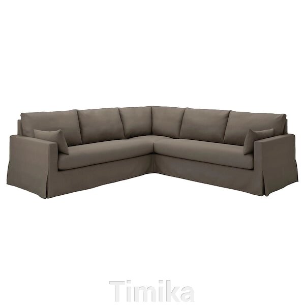 ХІЛТАРП 4-місний кутовий диван Грансель сіро-коричневий від компанії Timika - фото 1