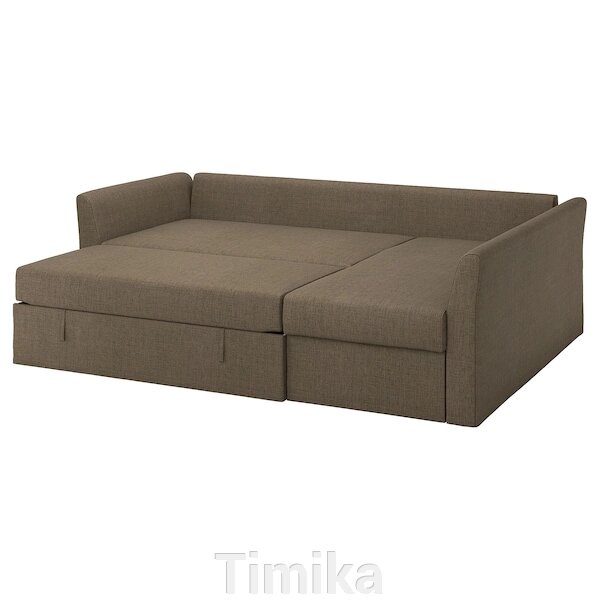 HOLMSUND Кутовий диван зі спальною функцією Кіланда сіро-коричневий від компанії Timika - фото 1