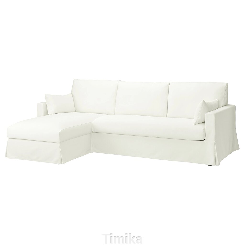 HYLTARP 3-місний диван з шезлонгом, лівий, Hallarp білий від компанії Timika - фото 1