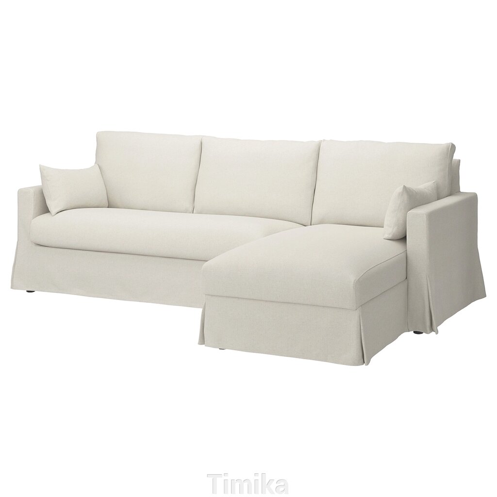 HYLTARP 3-місний диван з шезлонгом, правий, Gransel натуральний від компанії Timika - фото 1
