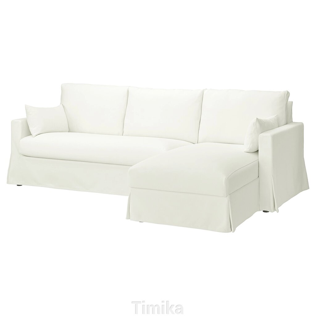 HYLTARP 3-місний диван з шезлонгом, правий, Hallarp білий від компанії Timika - фото 1